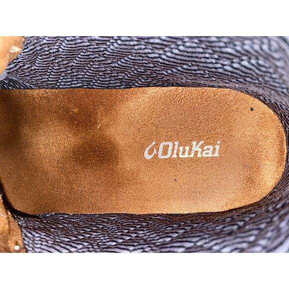 Olukai Papaku \'Ili Men\'s Chukka Boots 11.5 Tan Khaki Leather Waterproof Lace Up main image 9